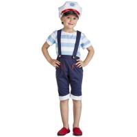 Costume da marinaio a righe blu per bambina