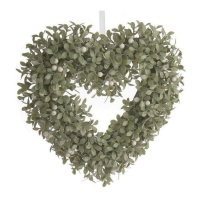Ghirlanda natalizia con effetto glassa a forma di cuore 35 cm
