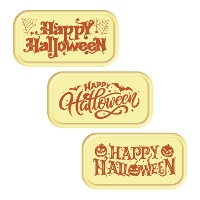 Targhetta di cioccolato bianco di Buon Halloween - 75 unità