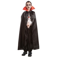 Mantello da vampiro con colletto rosso 97 cm per bambini