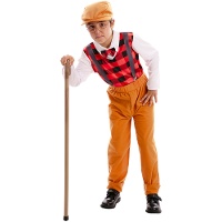 Costume da nonno a quadri per bambino