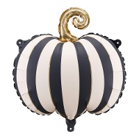 Palloncino a forma di zucca bianca e nera di 39 x 38 cm