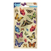 Adesivi glitterati farfalla - 1 foglio
