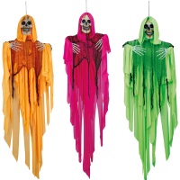 Ciondolo a forma di scheletro in colori vivaci assortiti con luce 1,60 m
