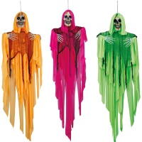 Pendente di scheletro assortito in colori vivaci con luce 1,60 m