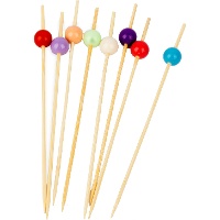 Spiedini di 12 cm con palline colorate - 20 pezzi