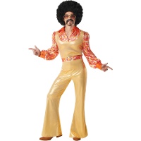 Costume da disco dorato da uomo