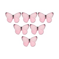 Cialde a farfalla rosa pastello metallizzate - Crystal Candy - 22 pezzi
