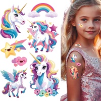 Tatuaggi temporanei a tema unicorno