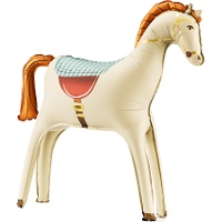 Palloncino a forma di cavallo crema da 68,5 cm