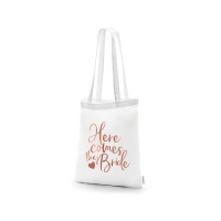 Here Comes The Bride borsa tote bianca 39 x 42 cm - 1 pz.