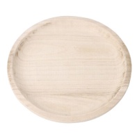 Vassoio decorativo circolare in legno 25,5 cm - DCasa