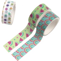 Washi tape disegni colorati 3 m - 3 unità