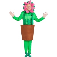 Costume da vaso con girasole per adulti