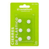 Chiusure a scatto in plastica da 1 cm - Castelltort - 6 coppie