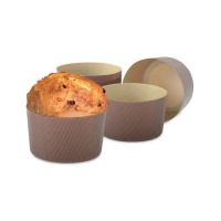 Stampo monouso panettone da 500 g da 13 x 13 x 9,5 cm - Decora - 5 unità