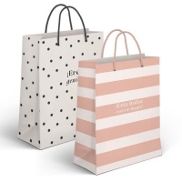 Borsa regalo di 45 x 33 x 10 cm con messaggi e colori assortiti - 1 unità