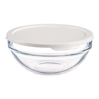 Tupperware da 600 ml in vetro rotondo