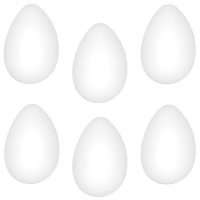 Figura in sughero a forma di uovo 5,5 x 8 cm - 6 pezzi.