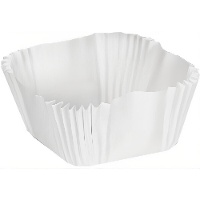 Cialde per cupcakes quadrati di 5 cm bianche - Best Products - 30 unità