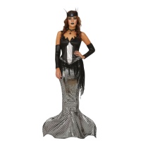 Costume da sirena scuro per donna