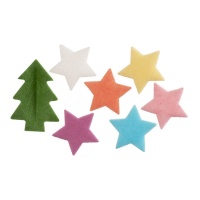 Cialde stella e albero di Natale da 3,5 cm - Dekora - 200 unità