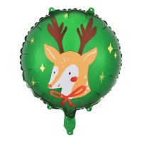 Palloncino renna con stelle 45 cm - PartyDeco