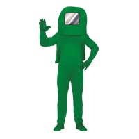 Costume da astronauta verde da adolescente