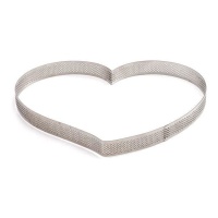 Stampo a cuore microforato in acciaio inox 24 x 22 x 3,5 cm - Decorare