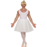 Costume da ballerino bianco per uomo