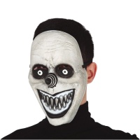 Maschera grigia da clown ipnotico