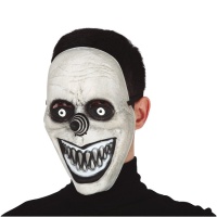 Maschera da clown grigio sorridente