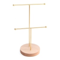 Supporto per gioielli con base in legno