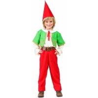 Costume in maschera da elfo verde e rosso per bambini