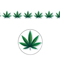 Ghirlanda di foglie di marijuana da 3 m