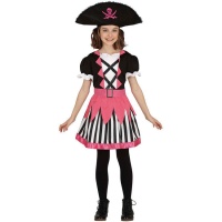 Costume da pirata rosa per bambina