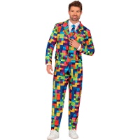 Costume da uomo con blocchi colorati