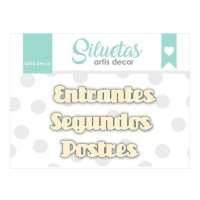 Chipboard de Entrantes, Segundos y Postres - Artis decor - 3 unità