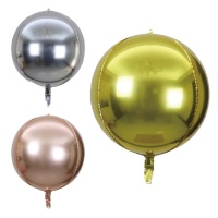 Pallone orbz a tinta unita da 56 cm di colore metallizzato