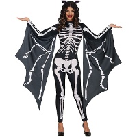 Costume da scheletro pipistrello sinistro per donna