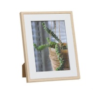 Portafoto in legno bianco e naturale per foto 13 x 18 cm - DCasa