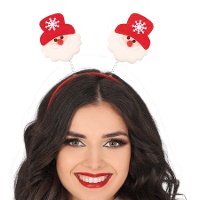 Fascia per capelli di Babbo Natale con fiocco di neve