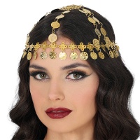 Diadema con monete dorate