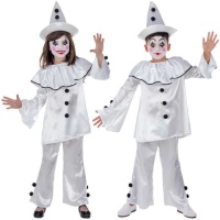 Costume da Arlecchino in bianco e nero per bambini