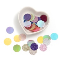 Paillettes a cerchio da 2 cm con glitter - 5 g