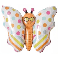 Palloncino a forma di farfalla multicolore di 83 x 58 cm