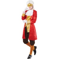 Costume d'epoca rosso per uomo