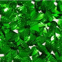 Coriandoli verdi metallizzati a forma di foglia 14 gr