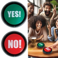 Pulsanti di Sì e No con luce e suono per giochi