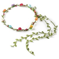 Corona di fiori artificiali per bambini 18,5 cm